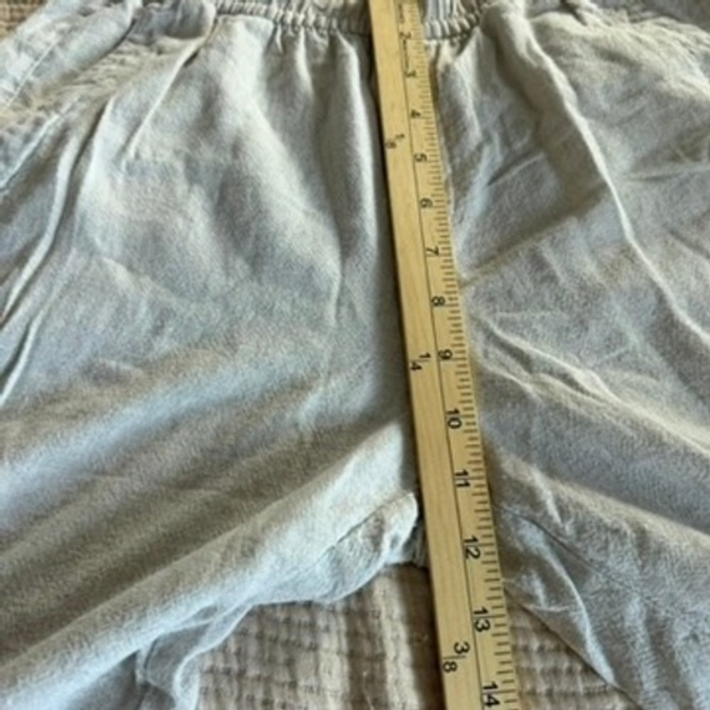 Old Navy Linen Blend Wide Leg Pants Womens XS Beige High Rise Pull On Flax - Picture 10 of 13